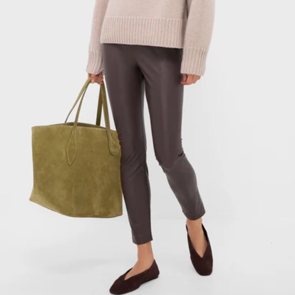 Tuckernuck Pants - Tuckernuck Faux Leather Brown Leggings